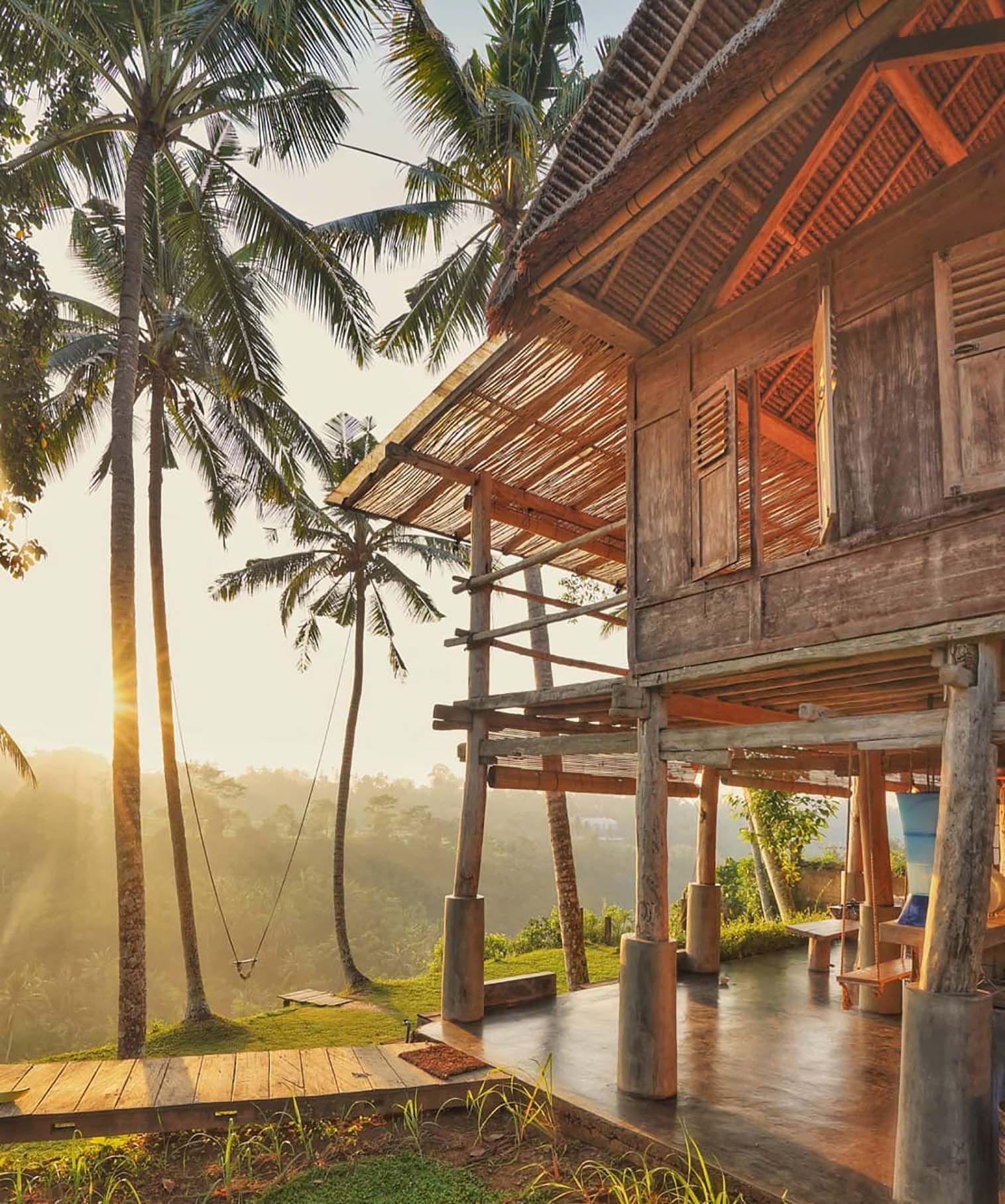 You Can Swing Over a Waterfall at This Balinese Jungle Villa