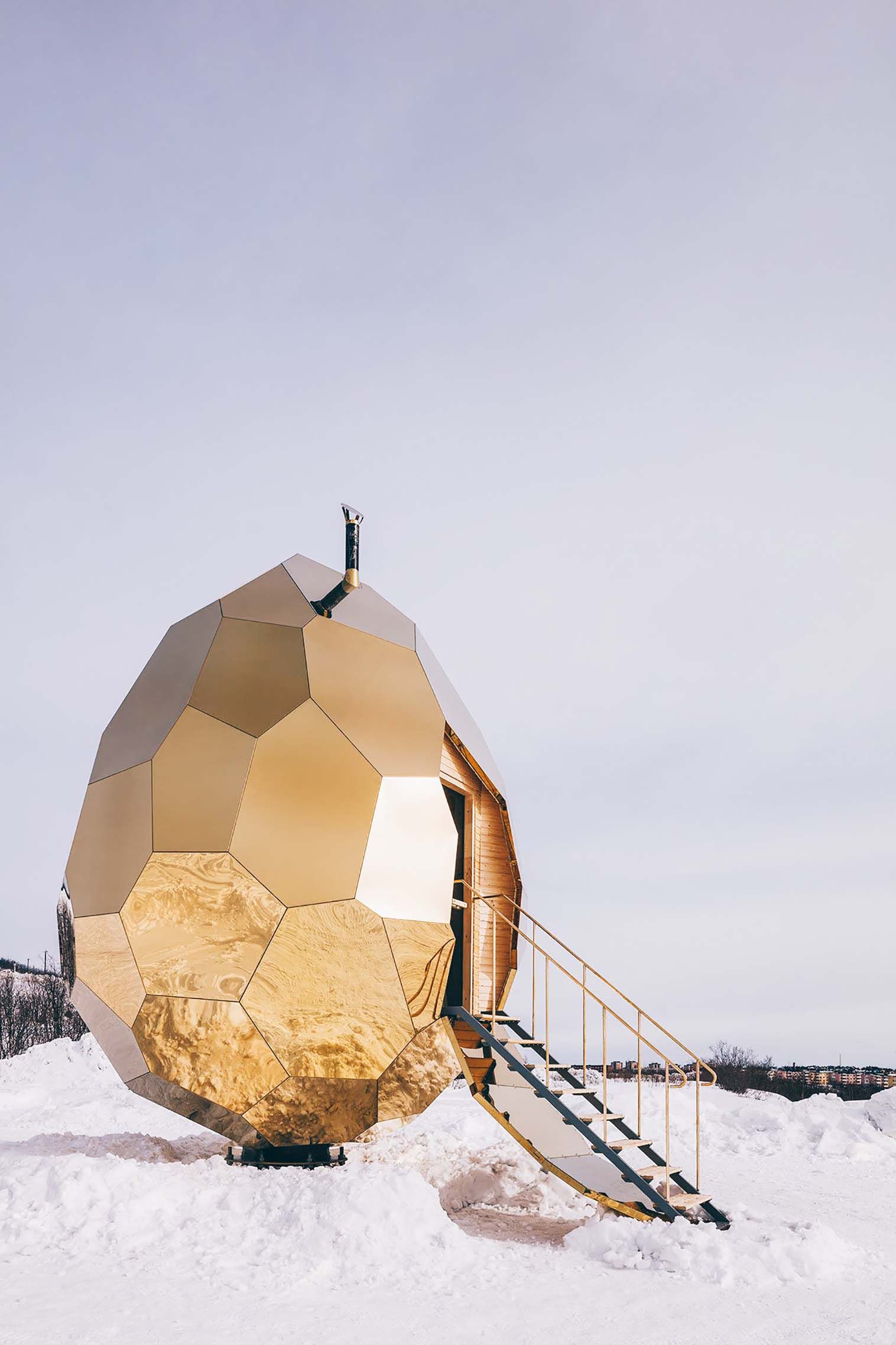 This Egg-Shaped Sauna is the Warmest Winter Adventure Yet