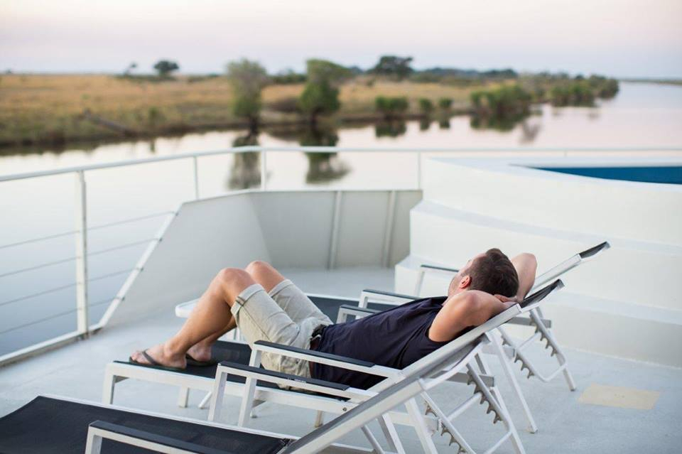 A luxury African river safari : Chobe River, Namibia, Africa