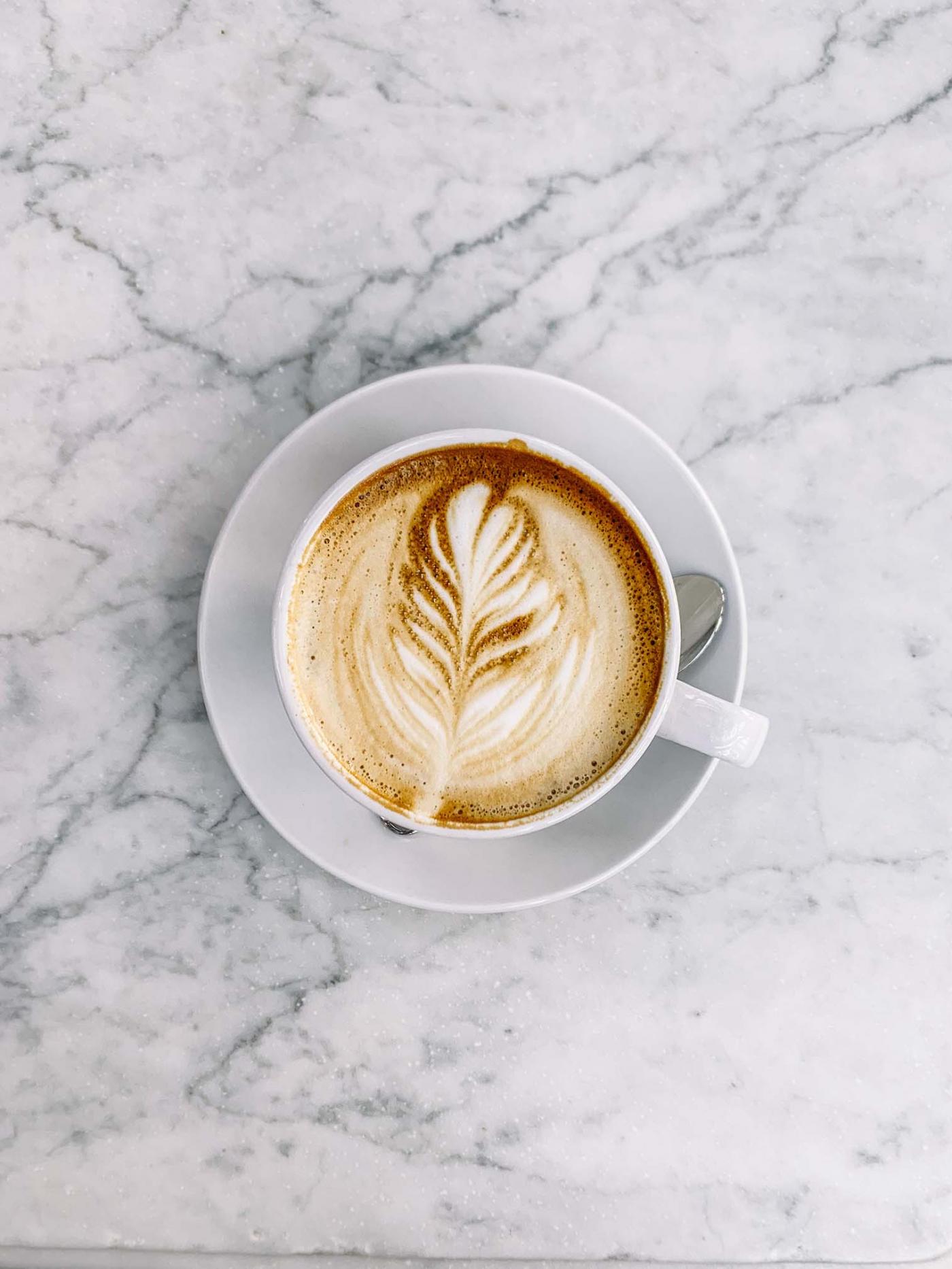 coffee latte with foam decor