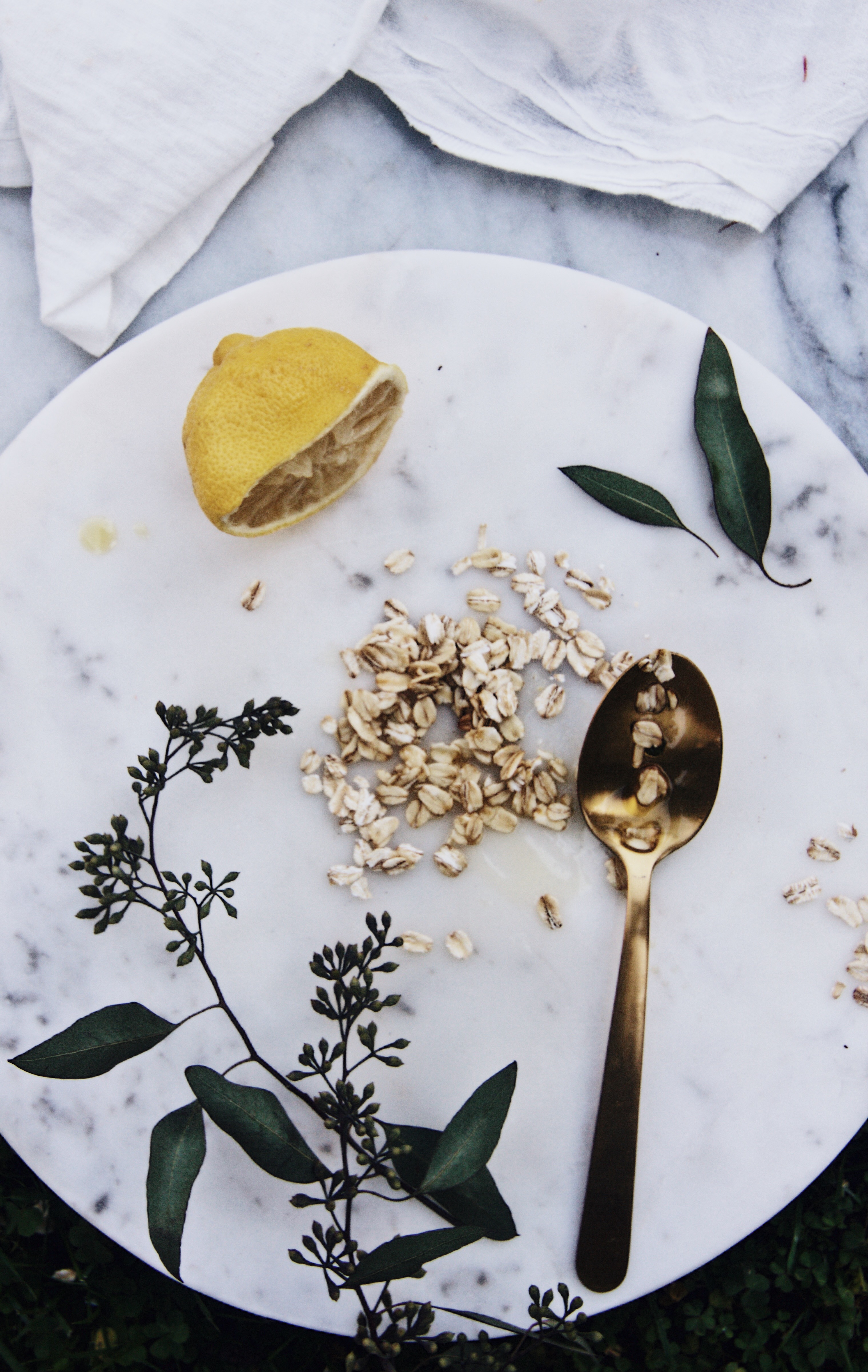 lemon honey tee tree oil oatmeal face mask ingredients from the kitchen