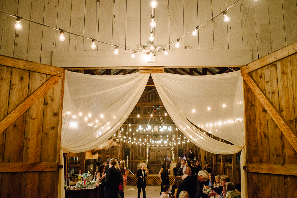 Dramatic yet simple entrance to the after party.