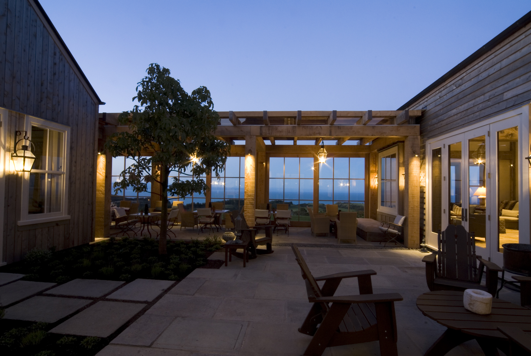 Courtyard in the evening