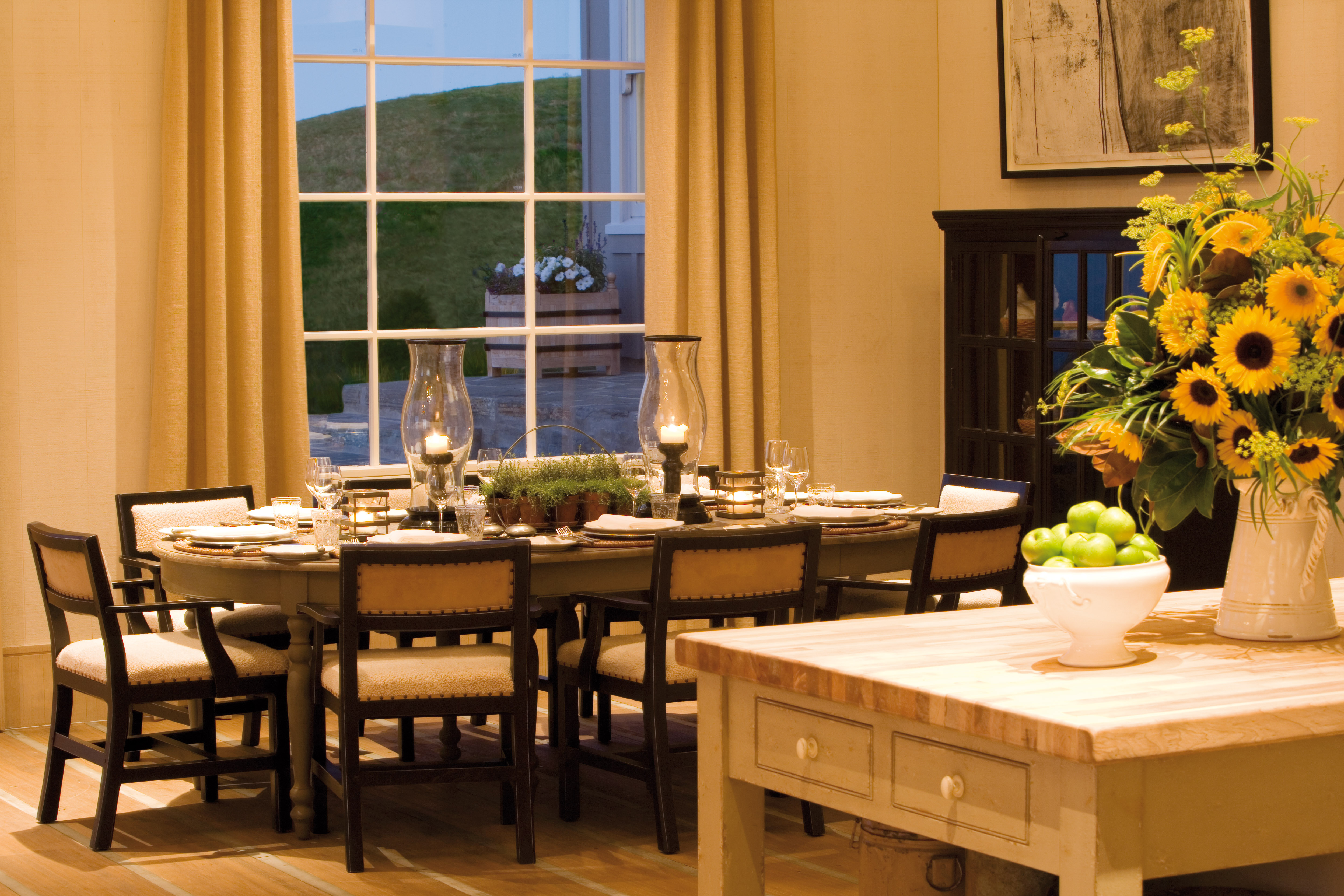 The Dining Area at the owner's Cottage