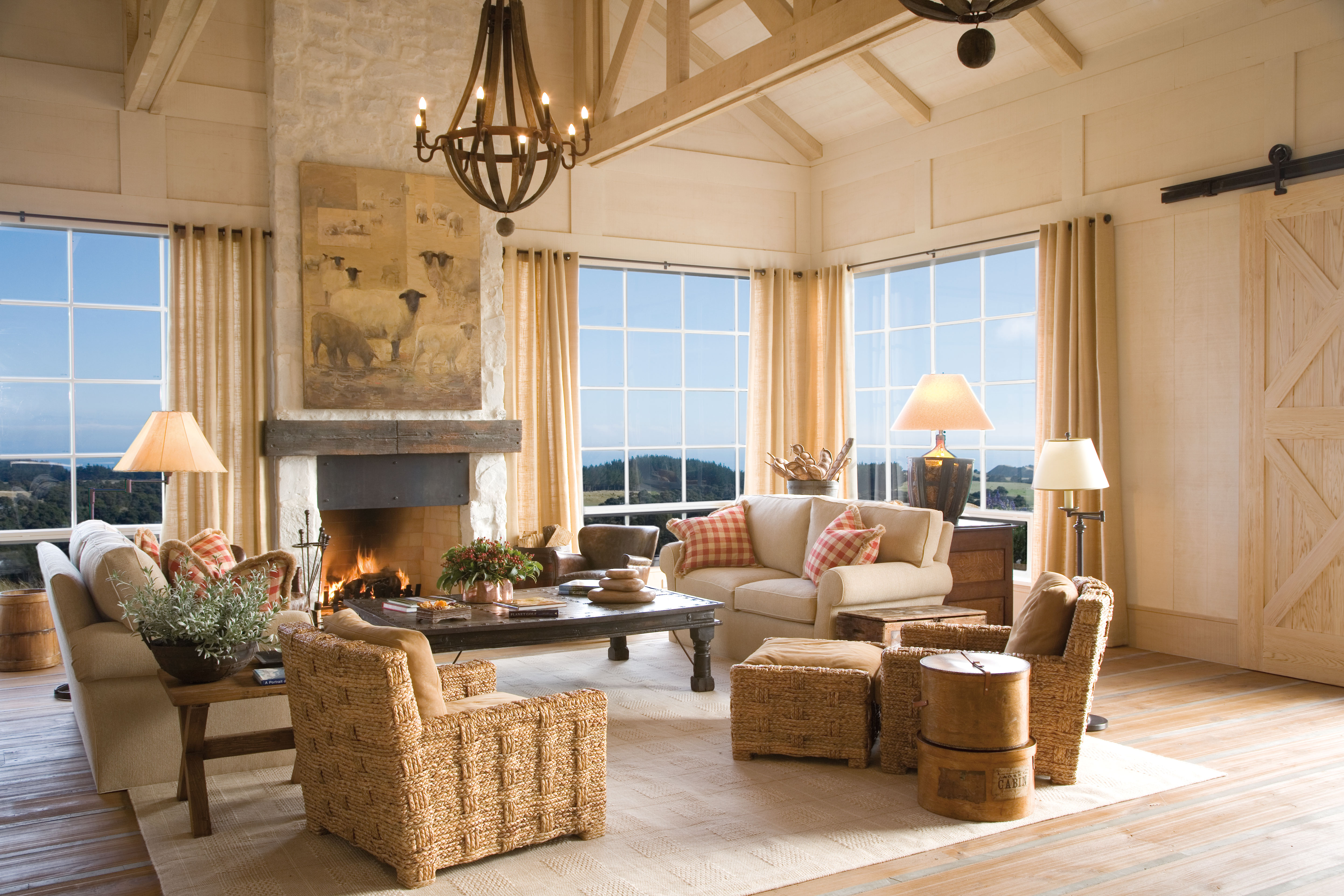 the lounge at the owner's cottage