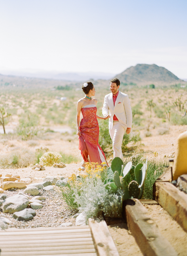 Poised on a hill at the west entrance to Joshua Tree National Park, Sacred Sands offers luxury accommodations in the high desert of California.