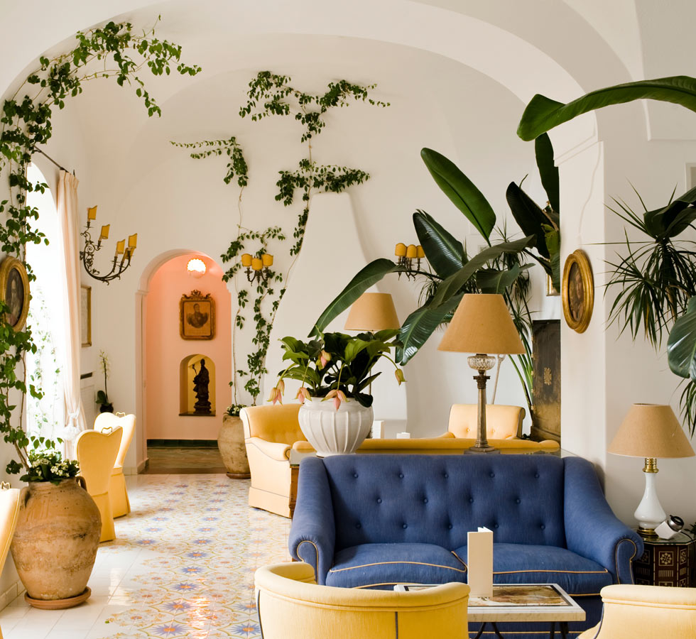 The rooms have a spectacular view looking out over the bay of Positano.