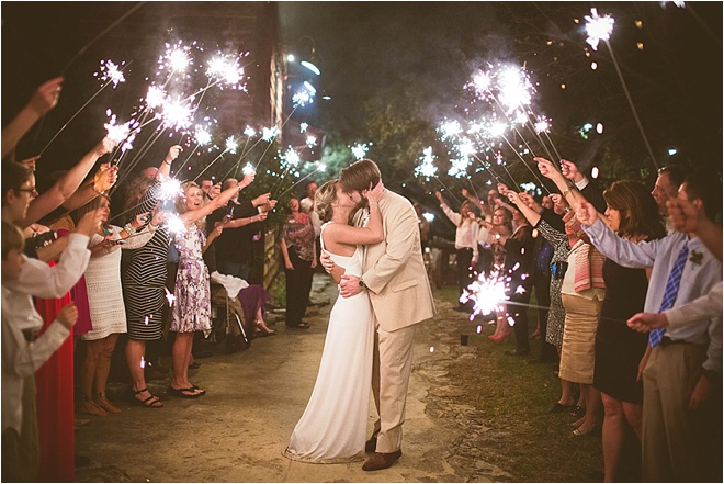 A sparkler send off.
