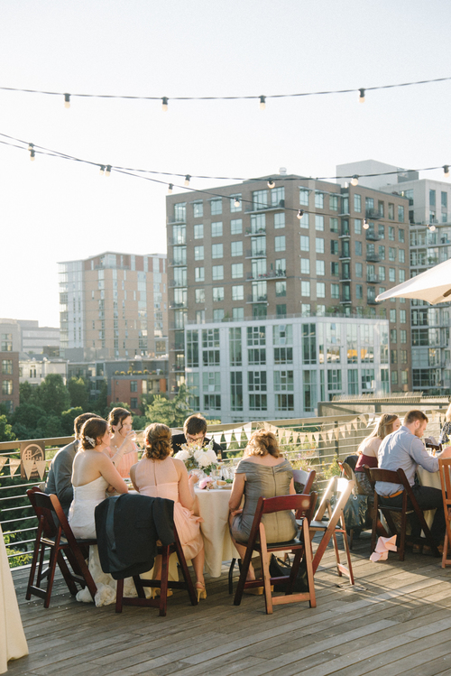 The city skyline and garden atmosphere make our rooftop terrace a striking, memorable place for your wedding ceremony, reception, rehearsal dinner, or brunch.