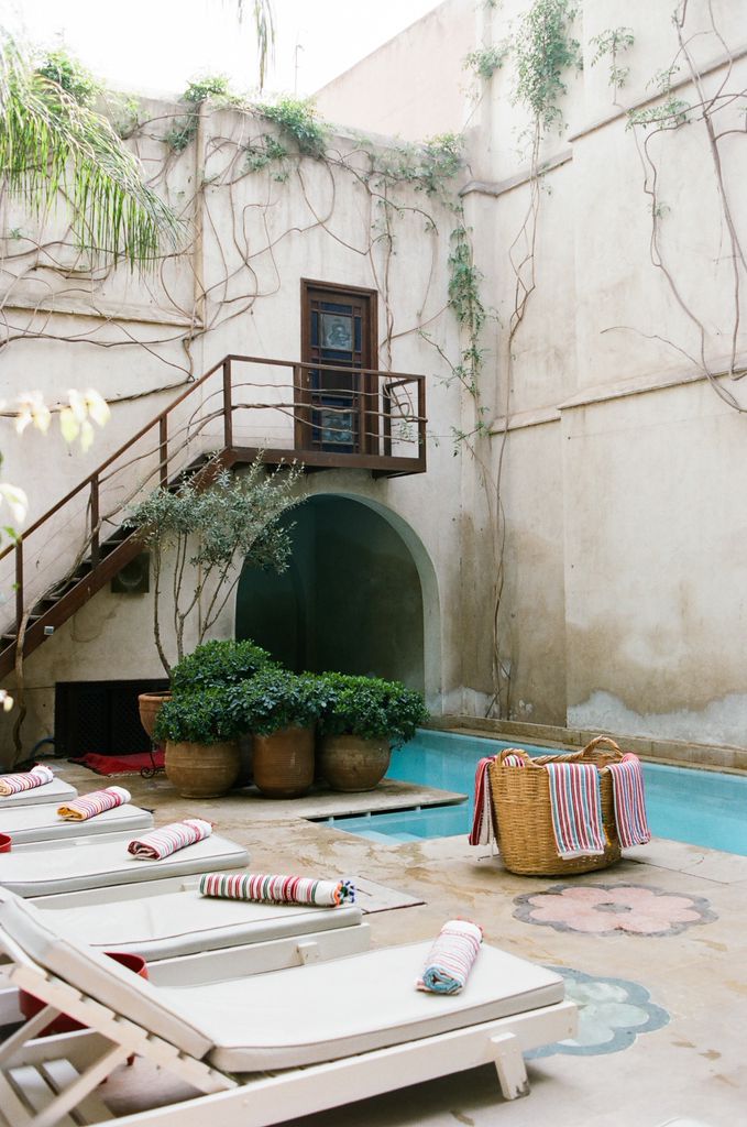 A perfect and private pool for lounging.