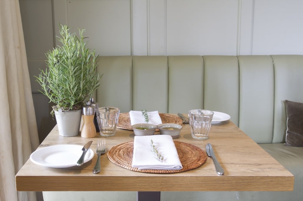 Fresh herbs from the garden and daily home-baked bread
