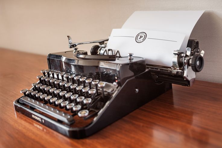 Typewriter in honor of the Portland Press Herald which once took place in this historic building.