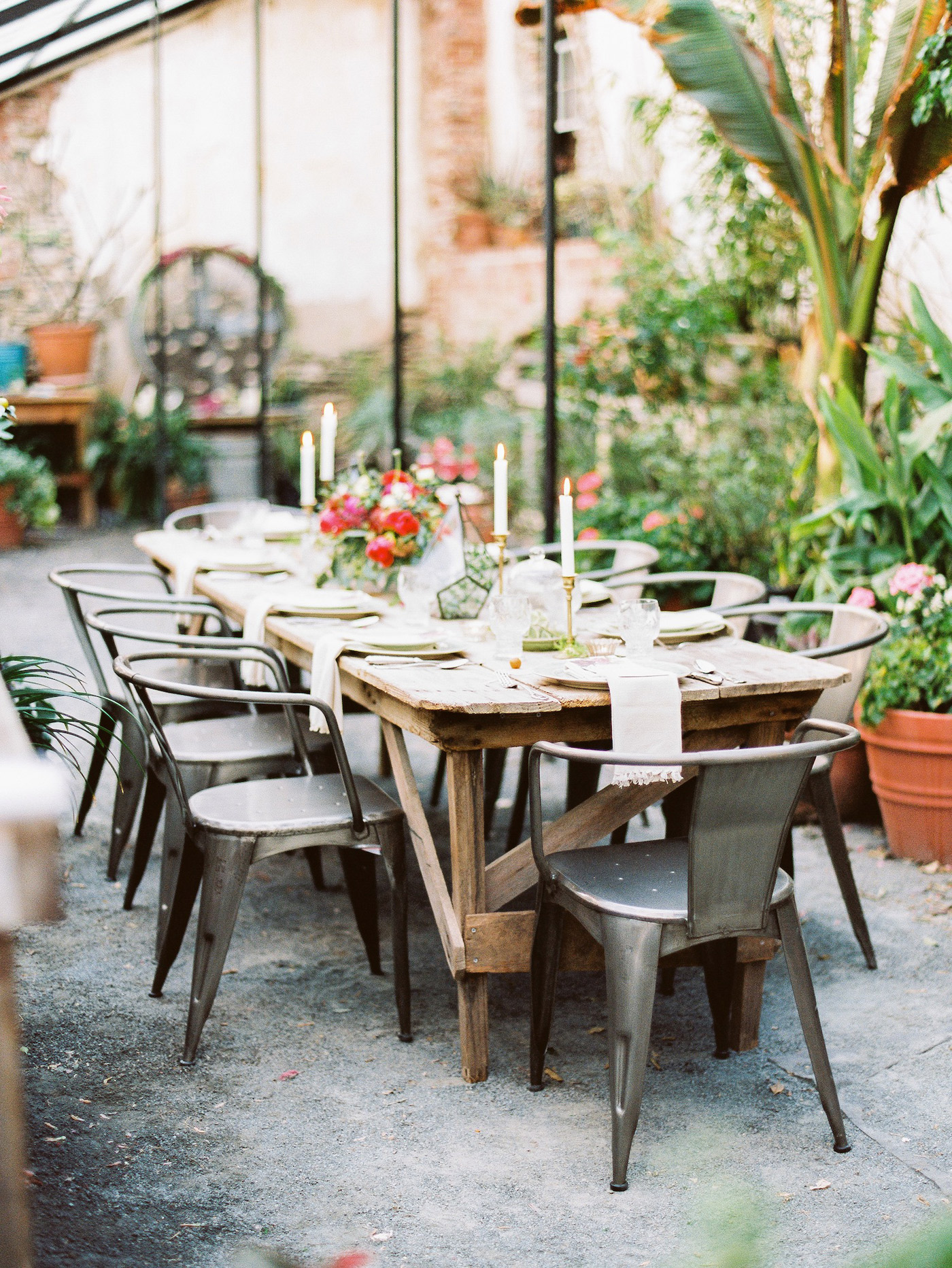 Intimate gatherings in the greenhouse.