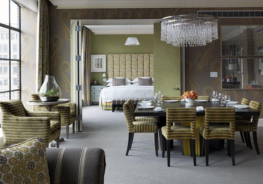 Crosby Suite makes you feel at home with a dining and living room.