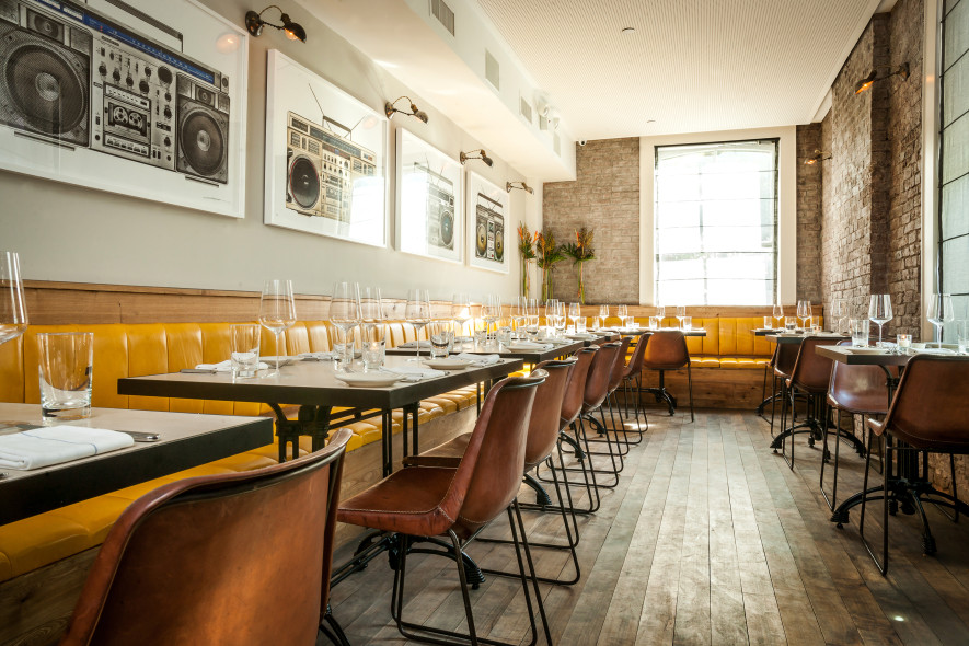 The pop of yellow makes this space warm and inviting.