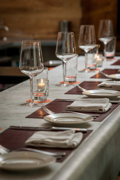The wine list, developed by Co-owner Robert Bohr and Wine Director Grant Reynolds, offers a small but compelling array of bottles, crafted by artisans.