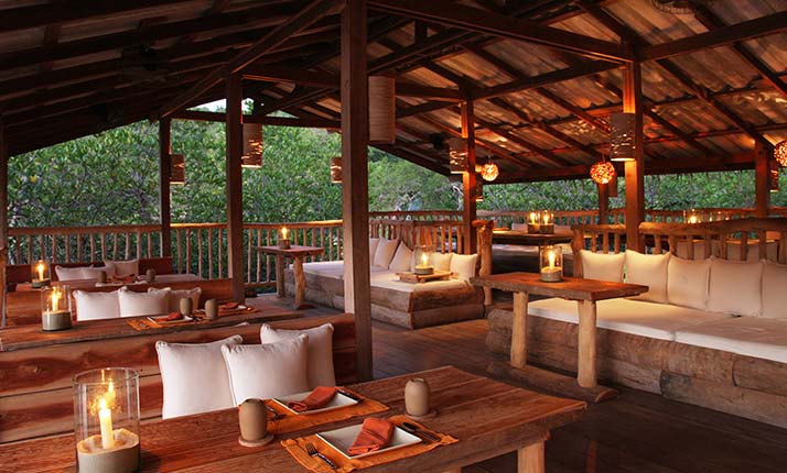Benz's : Embark on a journey: cruise through the mangroves of Klong Yai Kee to this open-air lantern-lit eatery on stilts. Continue your soulful trip, discovering the delicacies of a nightly changing nine-course menu.