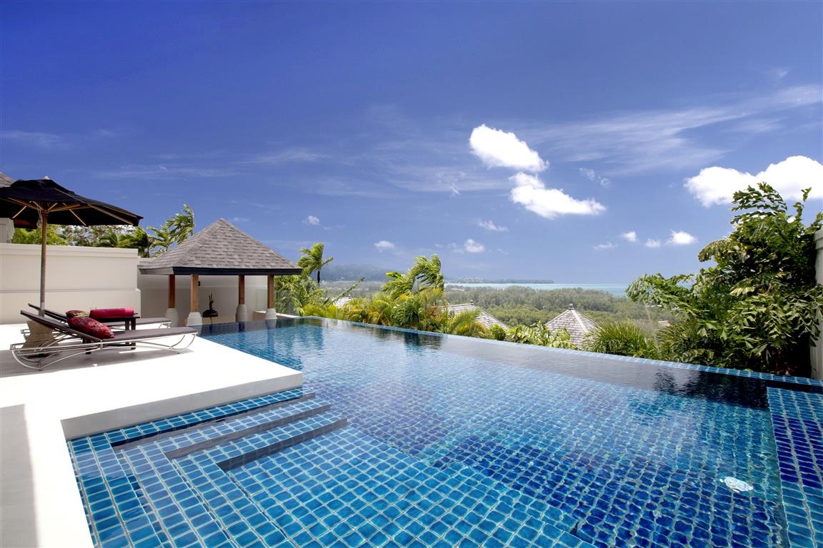 Infinity pool with stunning views at Ocean View Pool Villa.