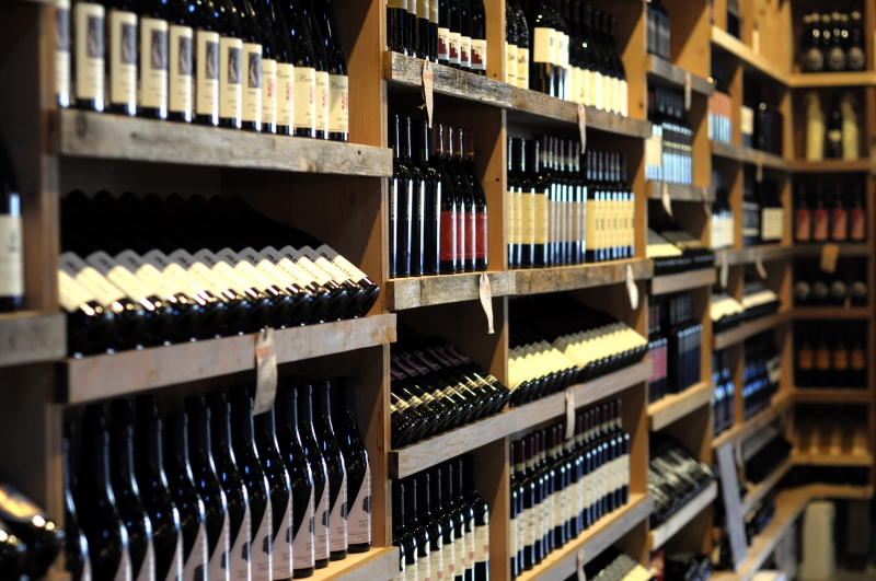 Offering 200 competitively priced wines for retail sale on the sky high, gallery-style shelves of their expansive wine shop