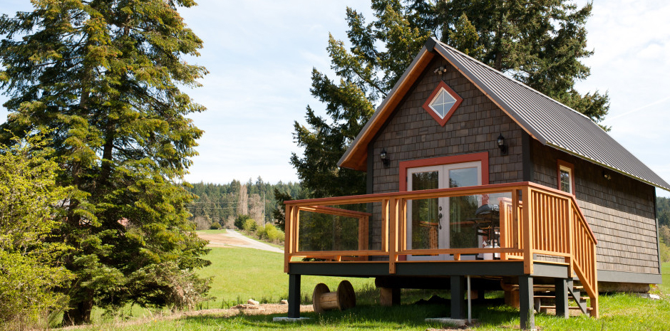 This beautiful timber framed cabin sleeps two and is perfect for a romantic getaway.