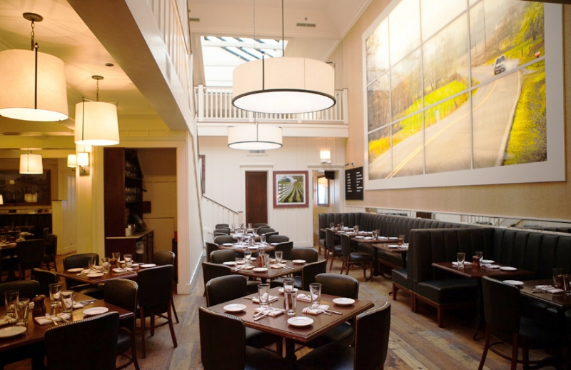 Indoor dining space.