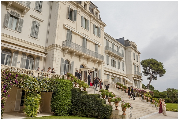 The hotel exterior is elegant and traditionally French.