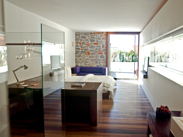 Rustic yet modern design travels from outside to inside.