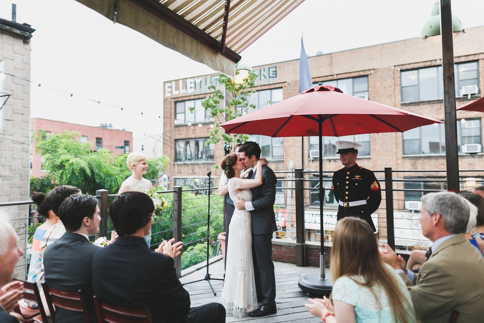 Our open air rooftop has its own private bar accompanied with great views of the streets of Williamsburg.