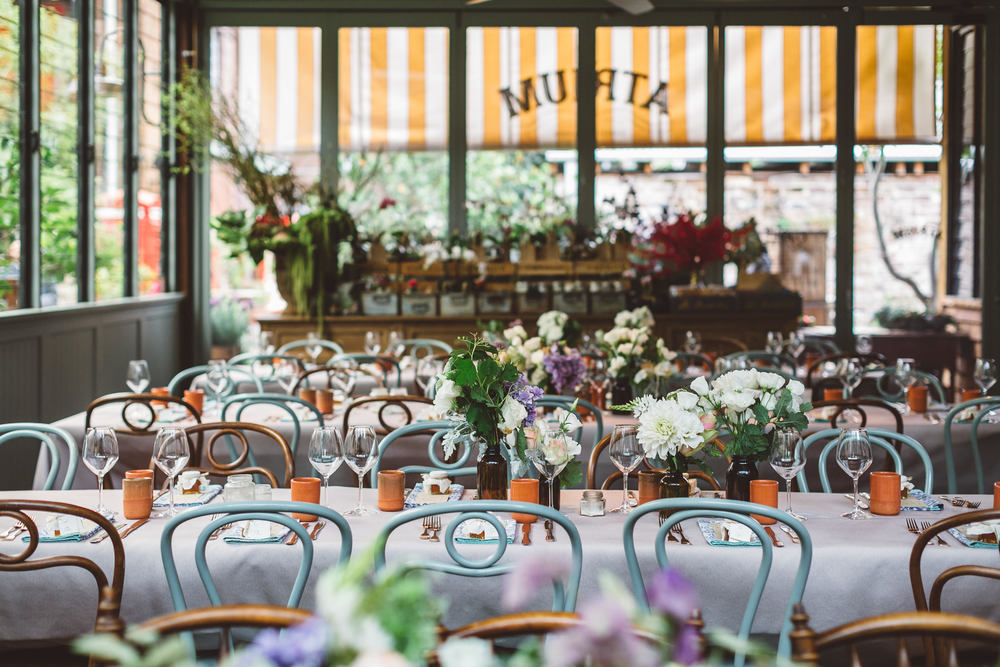Remaining true to The Grounds impeccable design aesthetic, this beautifully styled indoor garden atrium is a fresh, light and charming entertaining space privately located behind The Potting Shed.