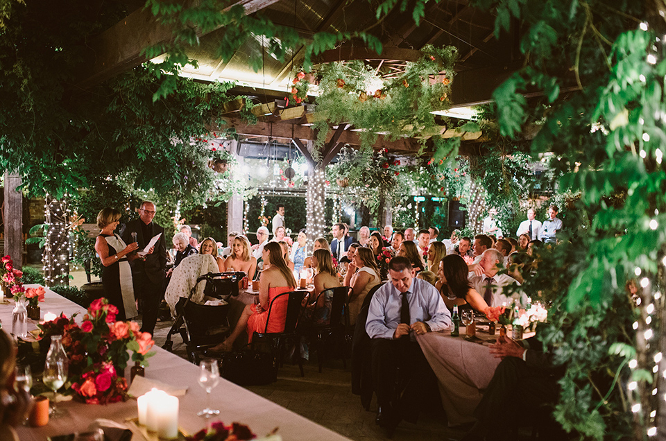 Cozy dinner reception.