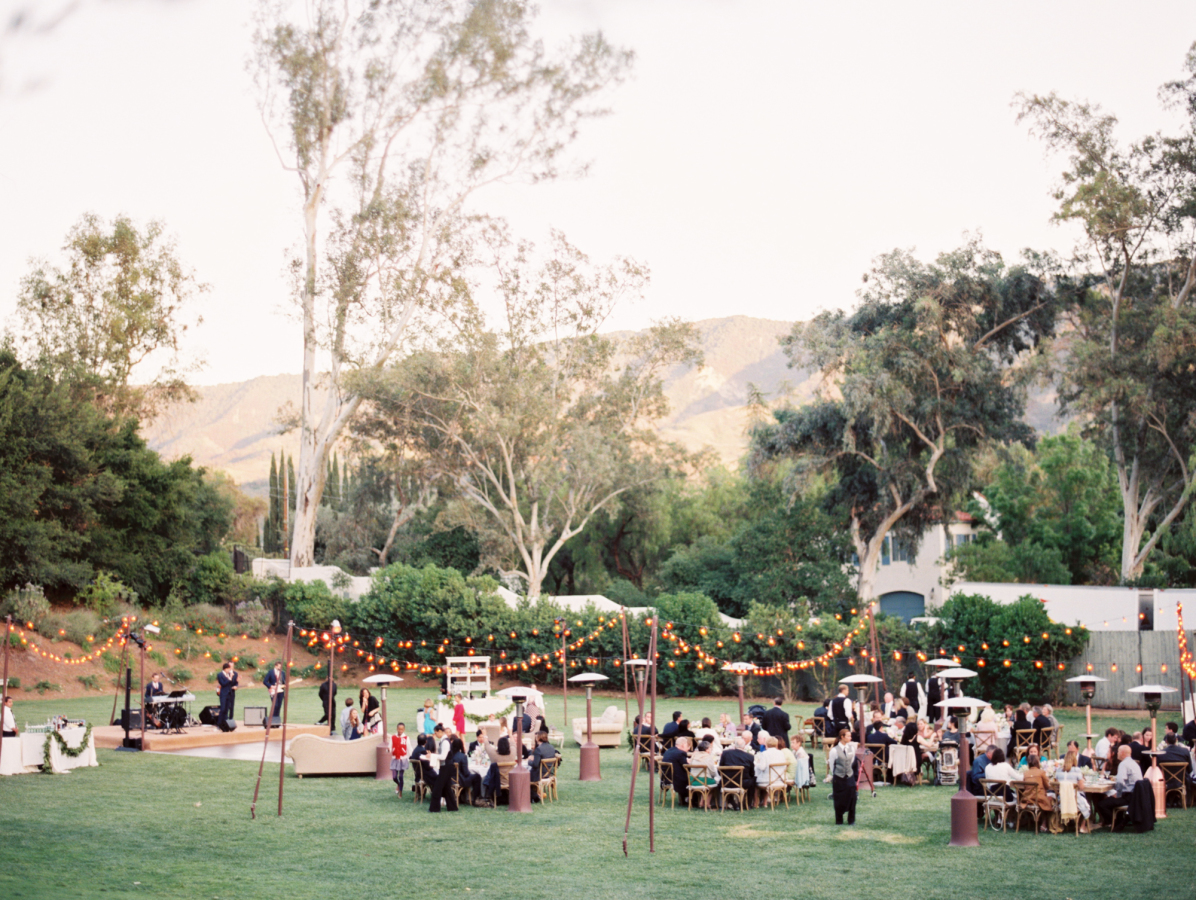 Outdoor reception on the lawn.