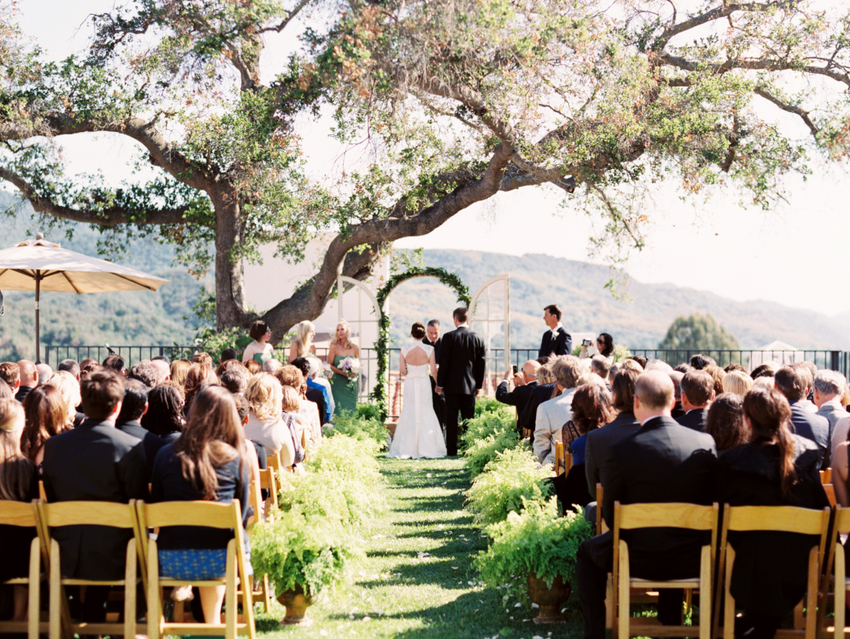 Wedding ceremony with beautiful views.