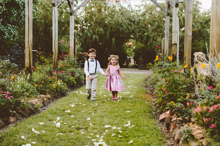 Bradford pear trees surround the ceremonial area, giving the ceremony an intimate, private atmosphere.