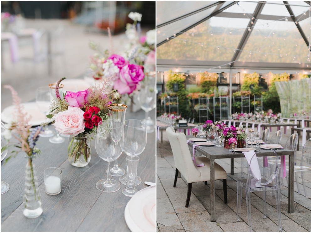 Lighting elements such as light boxes surrounding the perimeter, two candelabras and glass bathroom floors with lit artifacts beneath add to the charm of the Greenhouse.