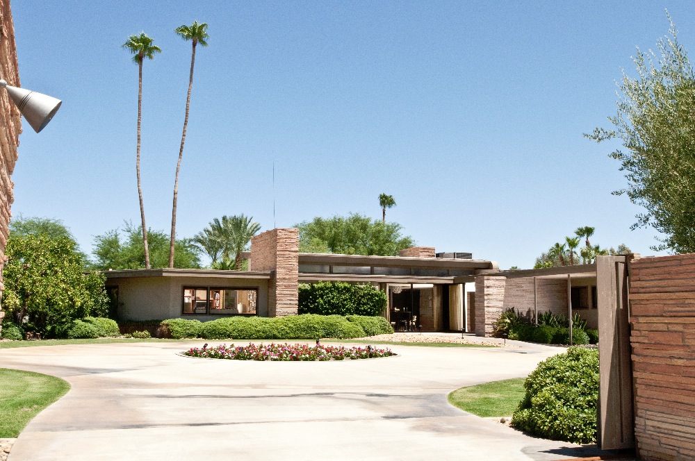 Designed by E. Stewart Williams in 1947 for Frank Sinatra and his first wife, Nancy Barbato, the Twin Palms Estate is a spectacular example of mid-century architecture in the heart of Palm Springs.