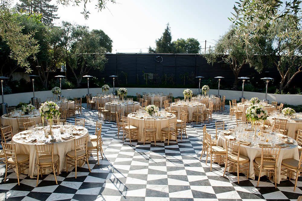 The main patio is capable of seating up to 150 guests.