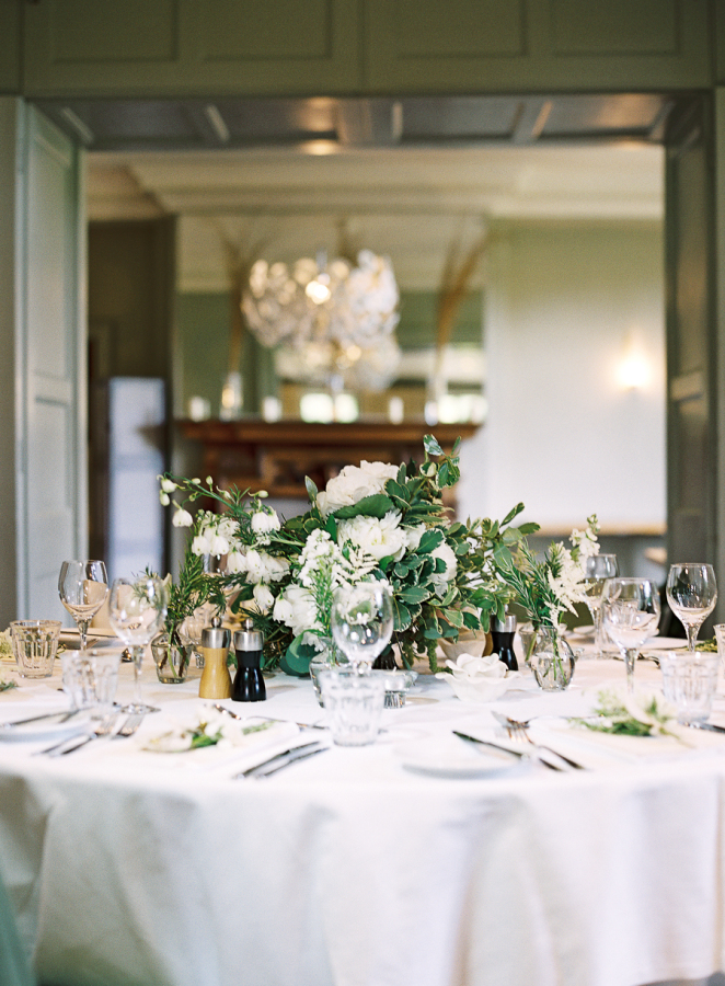White and green romantic countryside wedding at this Gloucestershire wedding and event venue.