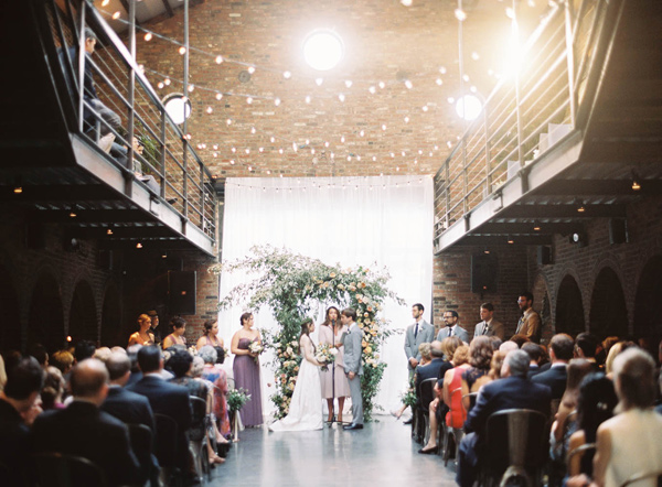 Floral Design and Flower Crown: Saipua | Rentals: Broadway Party Rentals and Patina Vintage Rentals