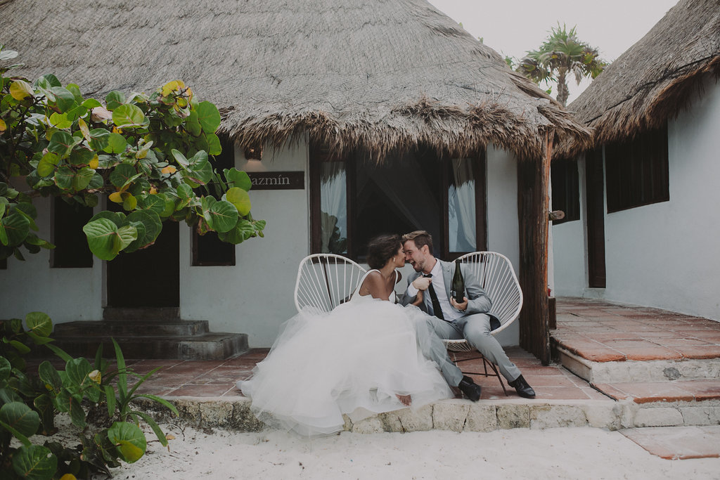 Each of Casa Violeta’s rustically-designed palapas has its own unique character.