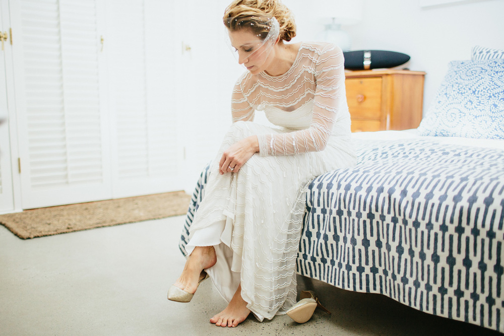 Bridal Gown: Rachel Gilbert | Shoes: Jimmy Choo