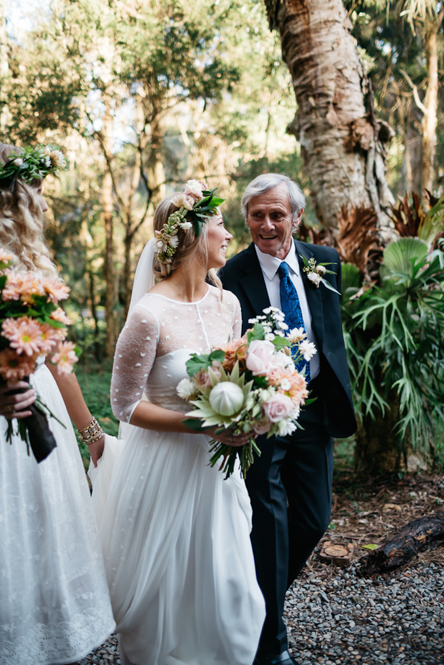Flowers: The Sisters | Brides Dress & Veil: Grace Loves Lace