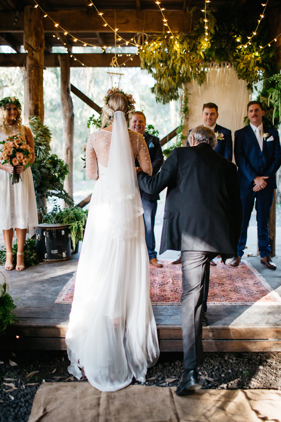 Flowers: The Sisters | Brides Dress & Veil: Grace Loves Lace