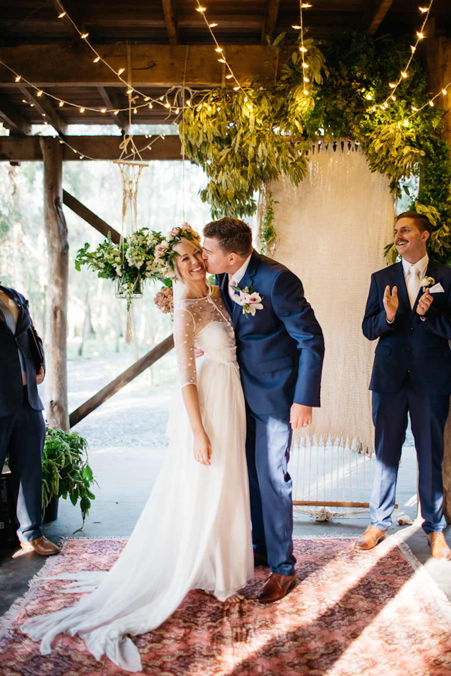 Flowers: The Sisters | Brides Dress & Veil: Grace Loves Lace
