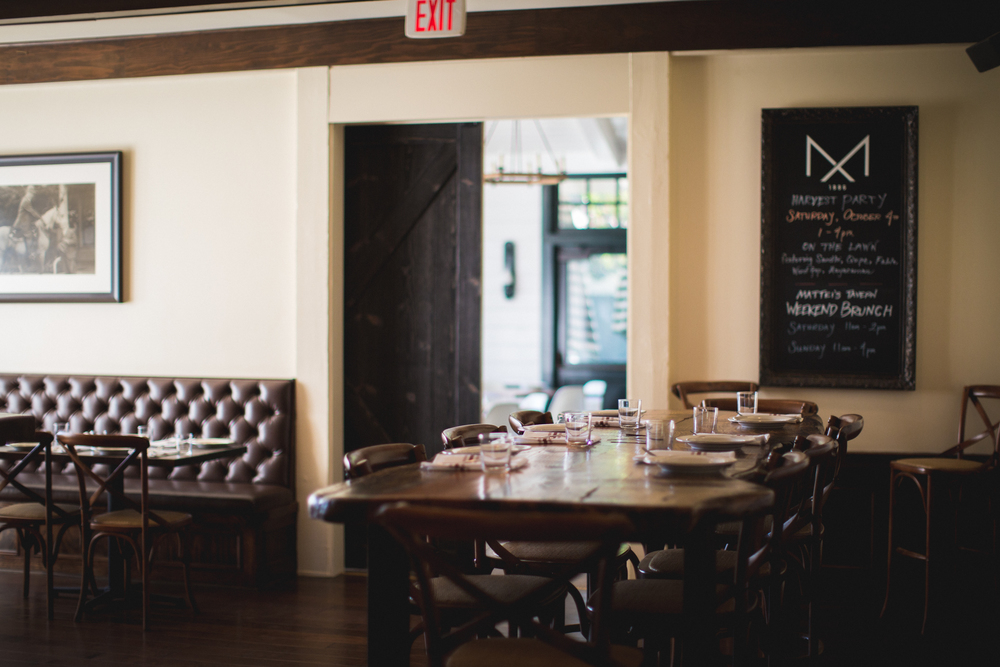 Mattei's Tavern offers several enchanting dining rooms, each with a different ambiance.