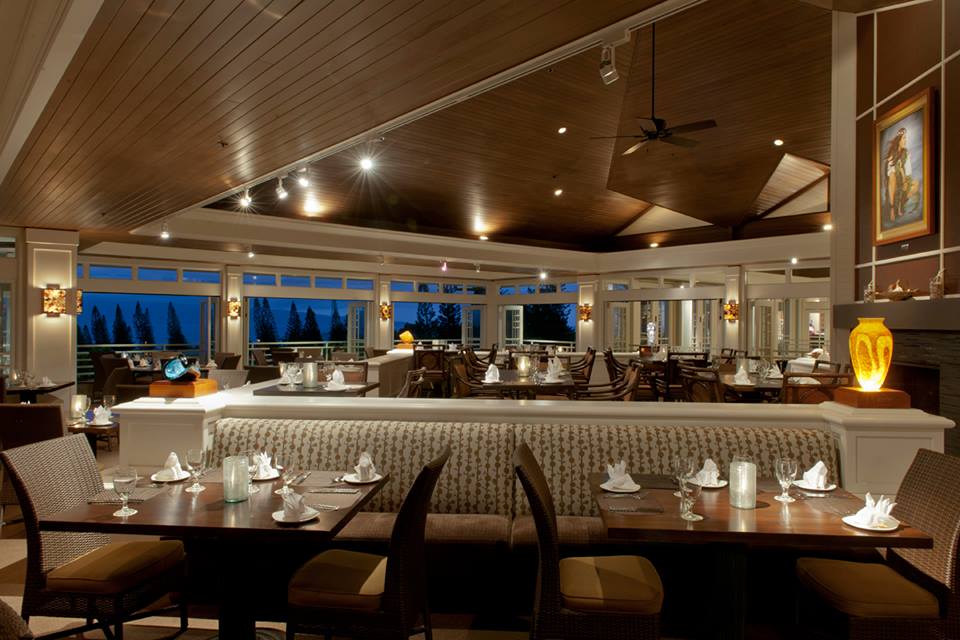 The Plantation House is knows for its expansive ocean views to the neighboring island of Molokai and across the Pacific Ocean as well as sweeping views to the tops of the West Maui mountains.