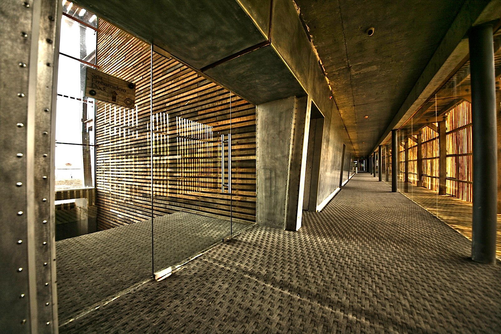 Unique architecture in the central corridor.