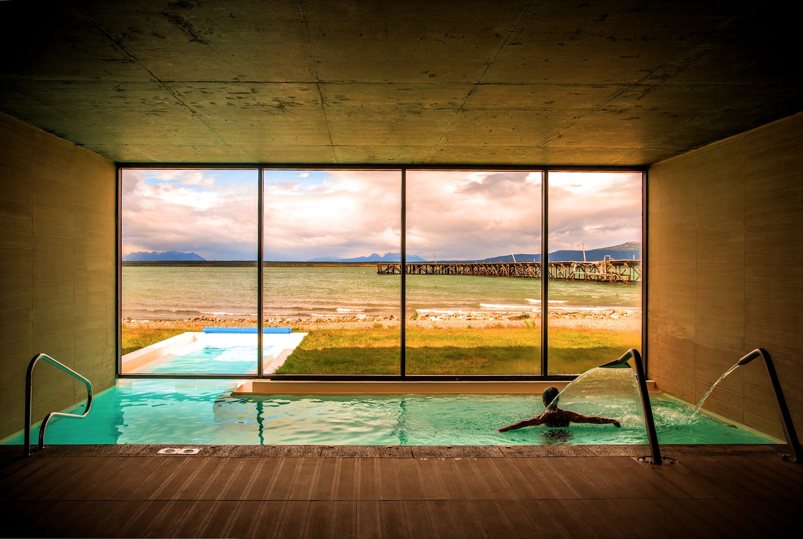 Enjoy the sunset during your spa.
