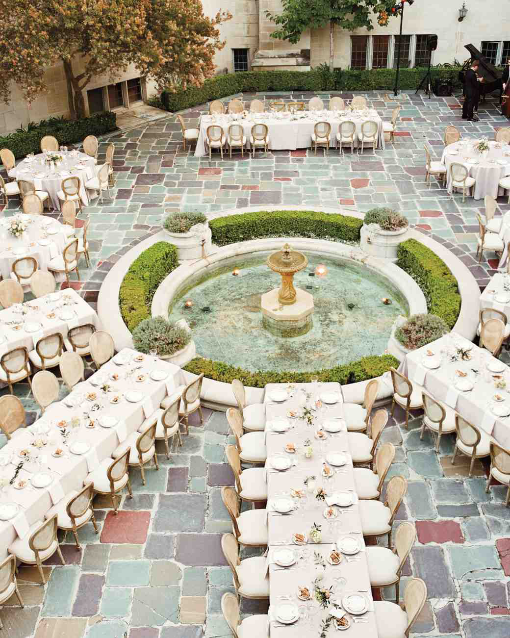 Aerial view of the reception.