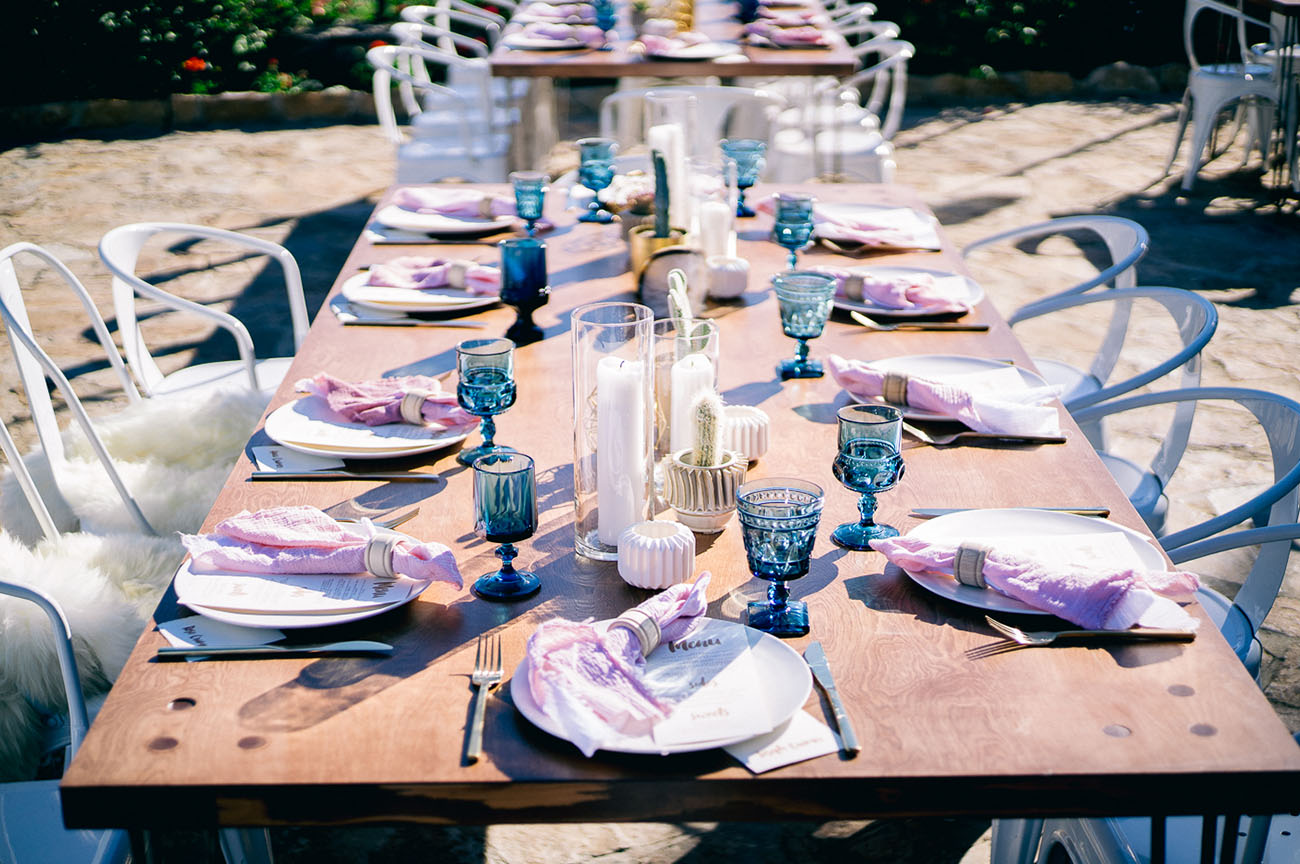 Event Planning & Floral Design: Hello Gem | Tabletop Rentals: Borrowed Blu & Classic Party Rentals