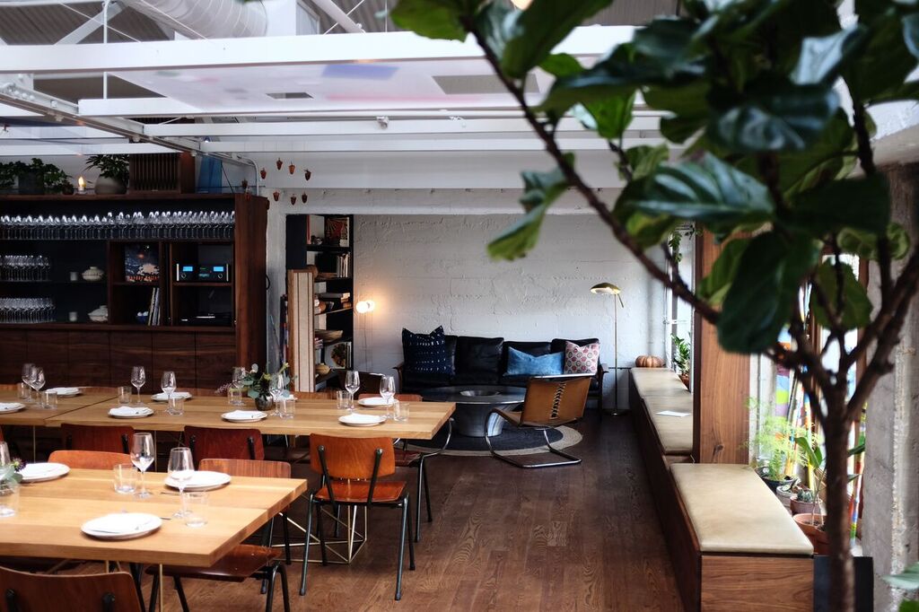 There’s even a library lounge area and turntable to make you feel at home.